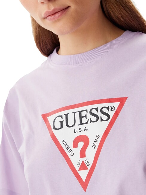 SS CN BOXY ICONIC  Baumwoll-T-Shirt lila Blume - T-Shirts und Tops für Damen