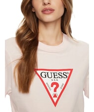 GUESS JEANS SS CN BOXY ICONIC  Baumwoll-T-Shirt königliches Erröten - T-Shirts und Tops für Damen - 3