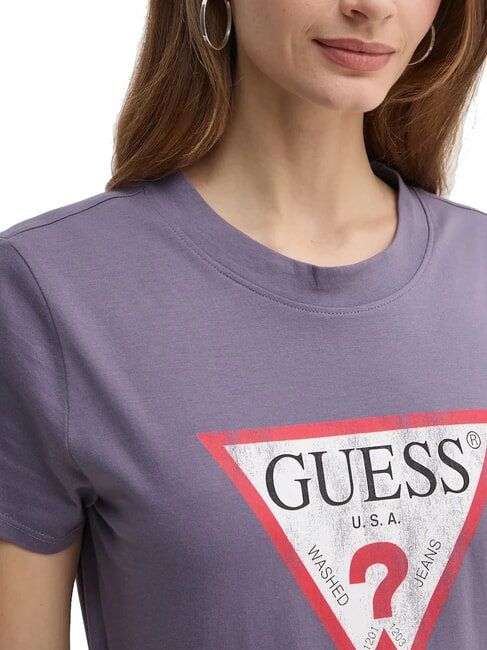 CLASSIC FIT LOGO T-Shirt mit Logo violette Waschung - T-Shirts und Tops f&uuml;r Damen