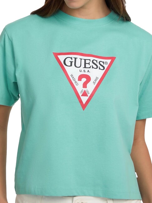 SS CN BOXY ICONIC  Baumwoll-T-Shirt Bucht Lagune - T-Shirts und Tops für Damen