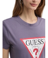 GUESS CLASSIC FIT LOGO T-Shirt mit Logo violette Waschung - T-Shirts und Tops für Damen - 3