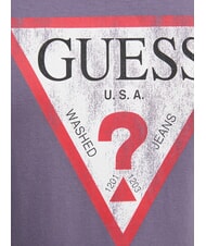 GUESS CLASSIC FIT LOGO T-Shirt mit Logo violette Waschung - T-Shirts und Tops für Damen - 4