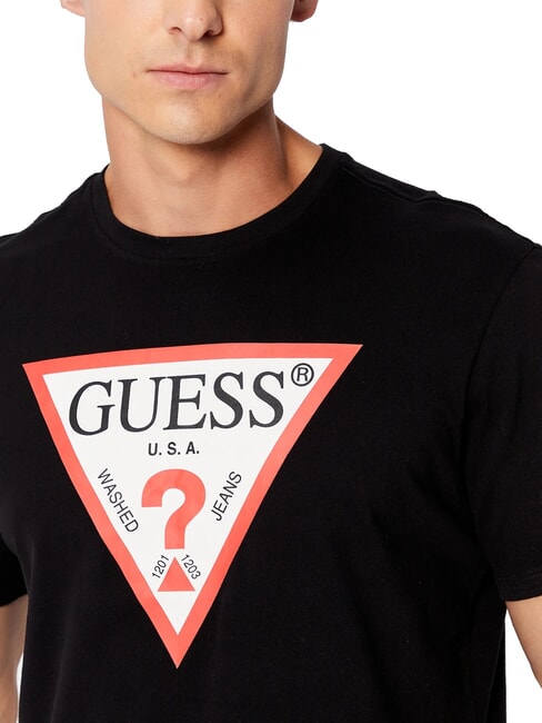 TRI LOGO Baumwoll t-shirt jetbla - Herren-T-Shirts