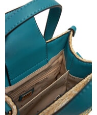 GUESS SILVANA Mini Handtasche, mit Schultergurt blaugrünes Logo - Damentaschen - 5