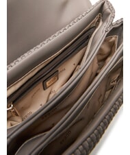 GUESS PHAEDRA Gewebte Umhängetasche dunkles Taupe - Damentaschen - 4