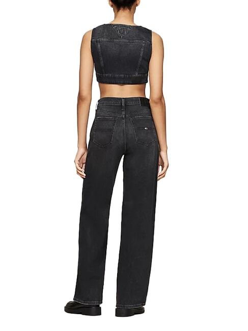 TH JEANS Jeanstop schwarzer Denim - T-Shirts und Tops für Damen