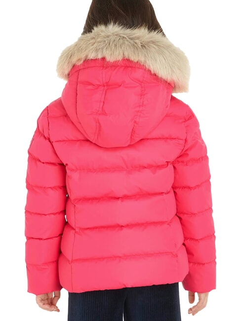 TH  Daunenjacke mit Kapuze heißes Magenta - Kinder Jacken