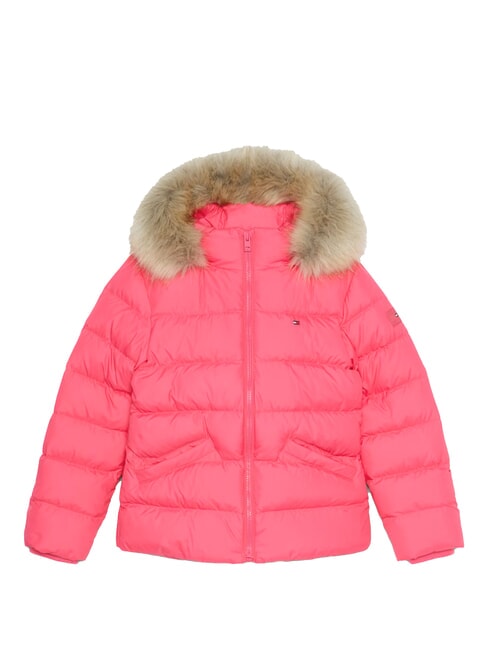 TH  Daunenjacke mit Kapuze heißes Magenta - Kinder Jacken