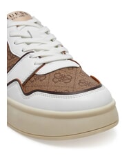 GUESS WINNO II Sneaker mit 4G-Logo-Einsätzen Beige / Braun - Herrenschuhe - 4