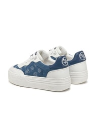 GUESS SWOLE2 Plateau-Sneaker mit Denim-Eins&auml;tzen Blau - Damenschuhe - 5