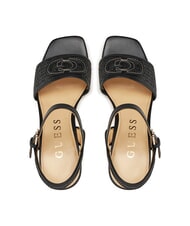 GUESS GANIKA Hohe Sandalen mit Bastband SCHWARZ - Damenschuhe - 3