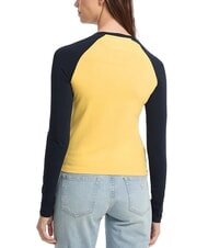 GUESS JEANS RAGLAN BLOCK Langarm-T-Shirt mit Aufdruck Bananen-Joghurt-Multi - T-Shirts und Tops für Damen - 2