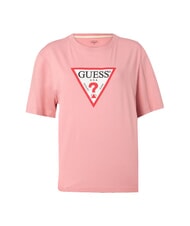 GUESS JEANS ICONIC Kurzarm-T-Shirt mit entspannter Passform leichtes Rosa - T-Shirts und Tops f&uuml;r Damen - 4
