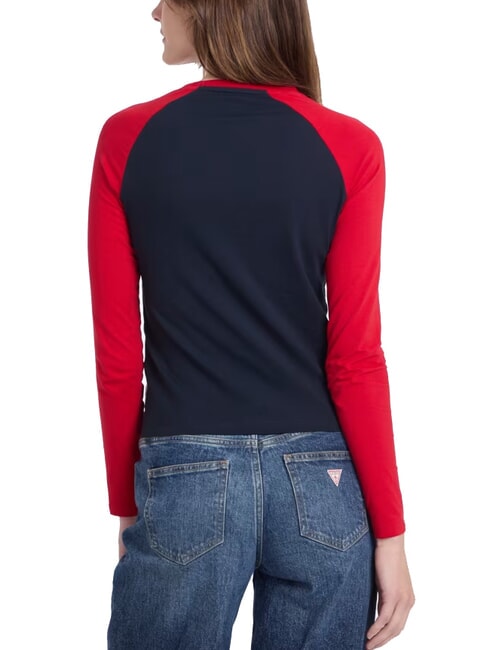 RAGLAN BLOCK Langarm-T-Shirt mit Aufdruck gewagtes Ozean-Multi - T-Shirts und Tops für Damen