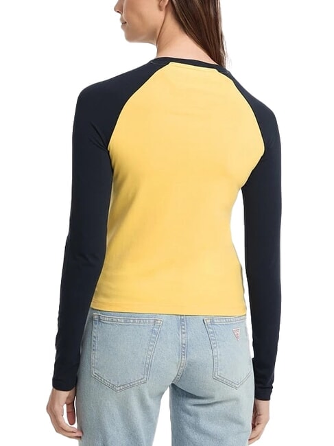 RAGLAN BLOCK Langarm-T-Shirt mit Aufdruck Bananen-Joghurt-Multi - T-Shirts und Tops für Damen