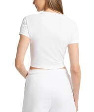 GUESS JEANS LOGO CALIFORNIA Kurz&auml;rmliges, kurzes Stretch-T-Shirt purwei&szlig; - T-Shirts und Tops f&uuml;r Damen - 2