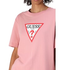 GUESS JEANS ICONIC Kurzarm-T-Shirt mit entspannter Passform leichtes Rosa - T-Shirts und Tops für Damen - 3