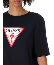 GUESS JEANS ICONIC Kurzarm-T-Shirt mit entspannter Passform gewagter Ozean - T-Shirts und Tops für Damen - 3