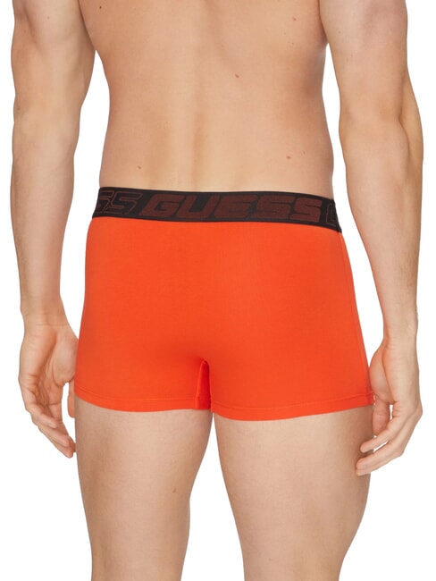 JOE 3 mehrfarbige Boxershorts Lavaschwarz Orange - Herrenslip