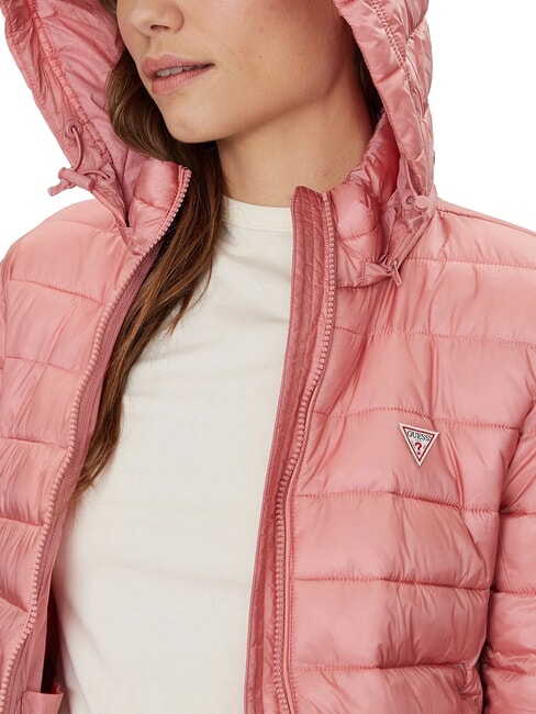 PACKABLE Leichte Daunenjacke mit Kapuze leichtes Rosa - Daunenjacken für Damen