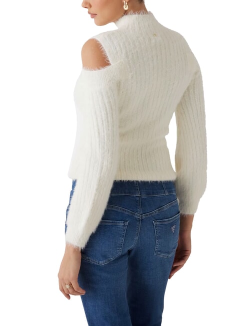 FUZZY TAKARA Pullover mit hohem Kragen und Cut-Outs dovwhi - Damenpullover