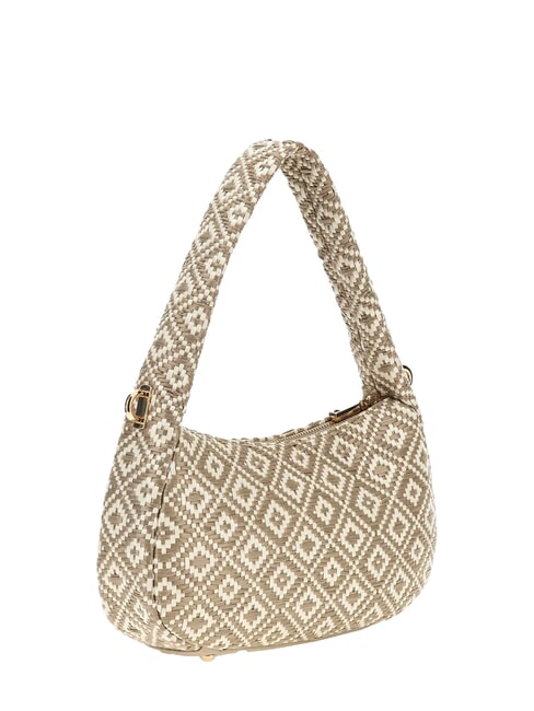 RIANEE Mini-Hobo-Tasche aus Webstoff Taupe - Damentaschen