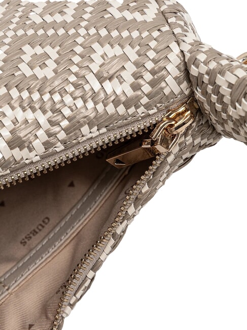 RIANEE Mini-Hobo-Tasche aus Webstoff Taupe - Damentaschen