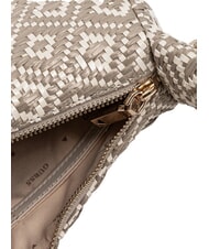 GUESS RIANEE Mini-Hobo-Tasche aus Webstoff Taupe - Damentaschen - 4