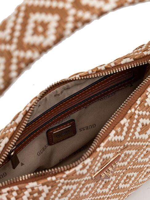 RIANEE Mini-Hobo-Tasche aus Webstoff COGNAC - Damentaschen