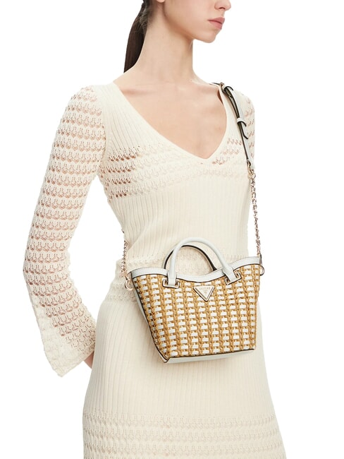 ATALIA Kleine Handtasche mit Schultergurt natürliches Weiß - Damentaschen