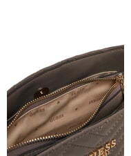 GUESS ANNING Gesteppte Umhängetasche dunkles Taupe - Damentaschen - 3