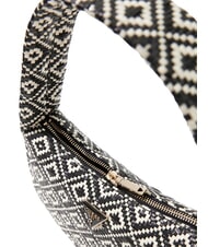 GUESS RIANEE Mini-Hobo-Tasche aus Webstoff SCHWARZ - Damentaschen - 4