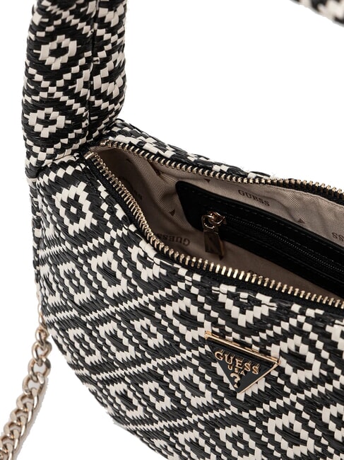 RIANEE Mini-Hobo-Tasche aus Webstoff SCHWARZ - Damentaschen