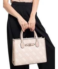 GUESS IZZY 2 Tragetasche mit Schultergurt Sand-Logo - Damentaschen - 6