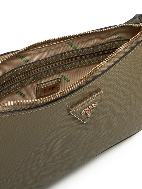 ECO JAZLYNN Schultertasche mit Saffiano-Print Salbei - Damentaschen