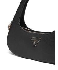 GUESS ECO JAZYLYNN ST Saffiano Hobo-Tasche mit Schultergurt SCHWARZ - Damentaschen - 3