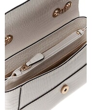 GUESS SILVYE Wandelbare Tasche mit Krokodil-Print Weiß - Damentaschen - 5