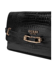 GUESS SILVYE Wandelbare Tasche mit Krokodil-Print SCHWARZ - Damentaschen - 3