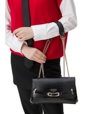 GUESS SILVYE Wandelbare Tasche mit Krokodil-Print SCHWARZ - Damentaschen - 4