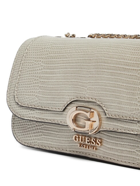 ORLINA Wandelbare Tasche mit Eidechsen-Print Taupe - Damentaschen