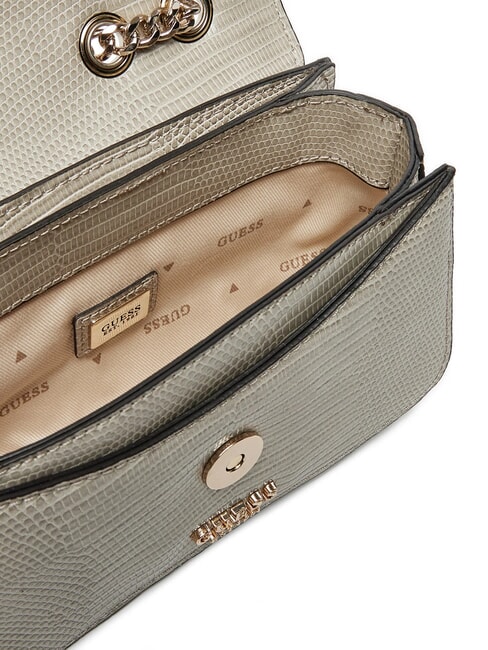 ORLINA Wandelbare Tasche mit Eidechsen-Print Taupe - Damentaschen