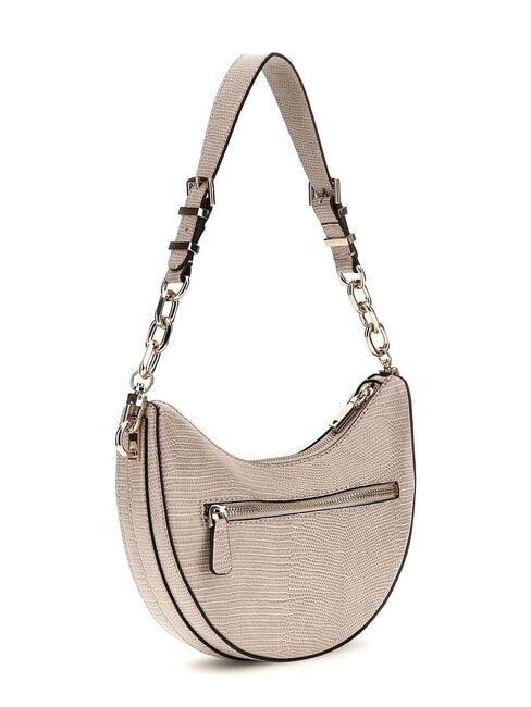 ORLINA Schultertasche mit Eidechsen-Print Taupe - Damentaschen