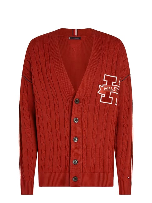 TH  Baumwoll-Cardigan dunkles Magma - Herrenpullover