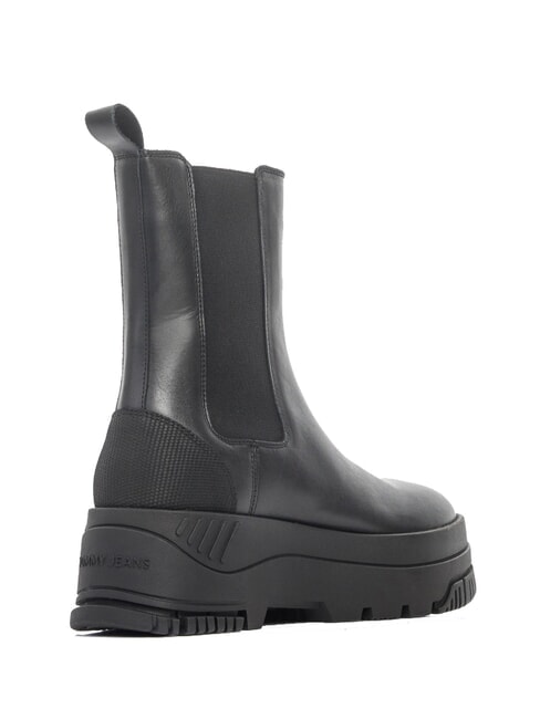 TH JEANS  Hohe Stiefeletten aus Leder Schwarz - Damenschuhe