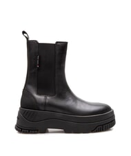 TOMMY HILFIGER TH JEANS  Hohe Stiefeletten aus Leder Schwarz - Damenschuhe - 2