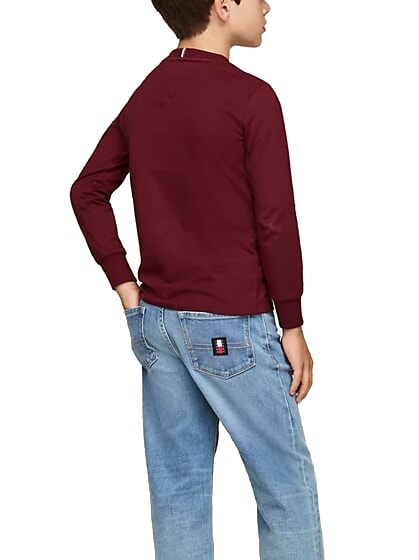 TH KIDS Langärmliges Baumwoll-T-Shirt tiefrot - Kinder-T-Shirt