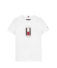 TOMMY HILFIGER TH KIDS Kinder-Baumwoll-T-Shirt Wei&szlig; - Kinder-T-Shirt - 3