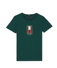 TOMMY HILFIGER TH KIDS Kinder-Baumwoll-T-Shirt Ziergrün - Kinder-T-Shirt - 3