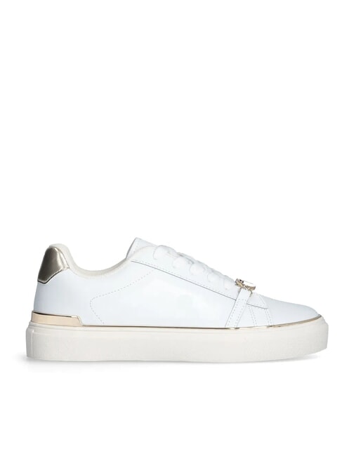 KIKI 01 Leder-Sneakers wei&szlig; / hellgold - Damenschuhe