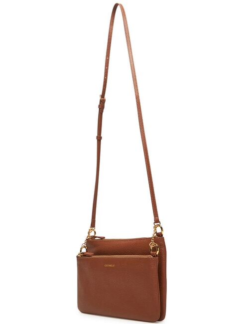 YVONNE Umhängetasche aus Leder Cognac - Damentaschen